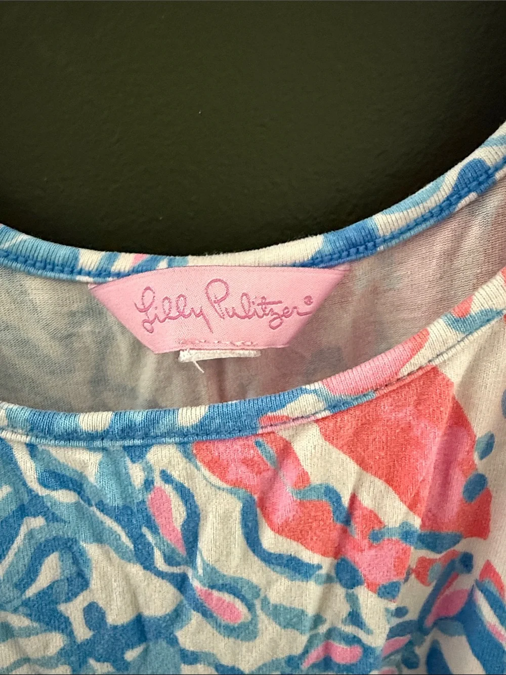 Lilly Pulitzer Pink & Blue Floral Tank Romper - Picture 3 of 3
